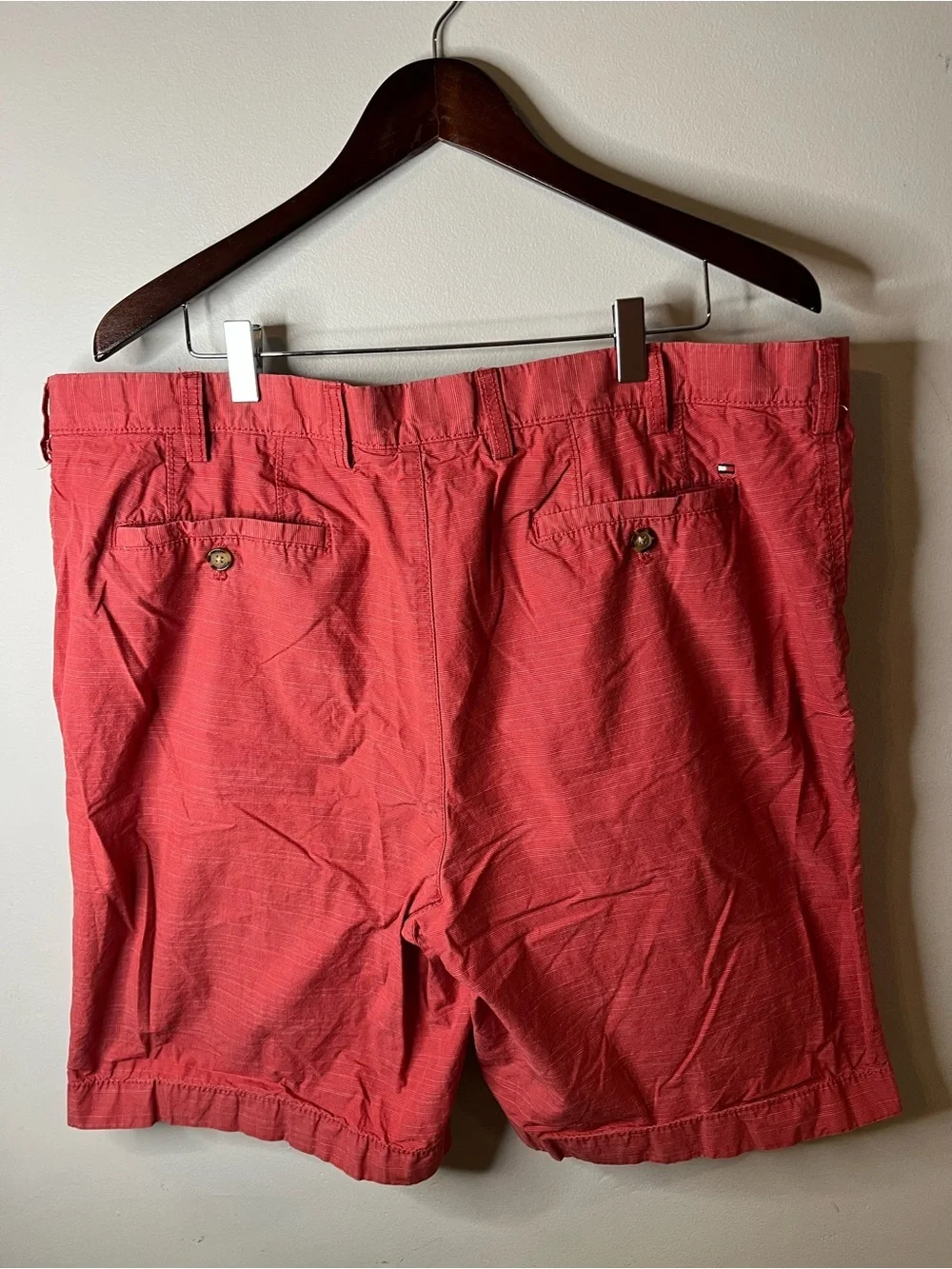 Tommy Hilfiger Men's 10” Red Flat Front Chino Shorts